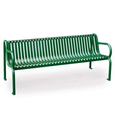 Thermoplastic Coated Steel Decorative Benches – 6x2x3′ – Red | Innopad