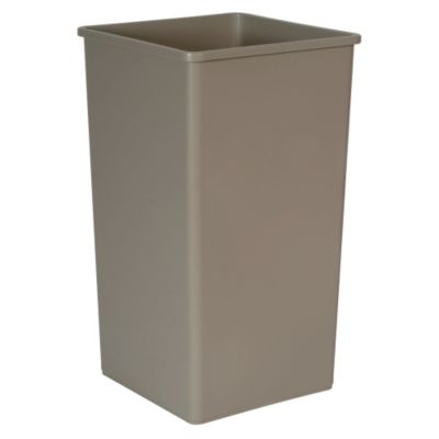 Rubbermaid Untouchable Container   Square Base   50 Gallon Capacity   Beige