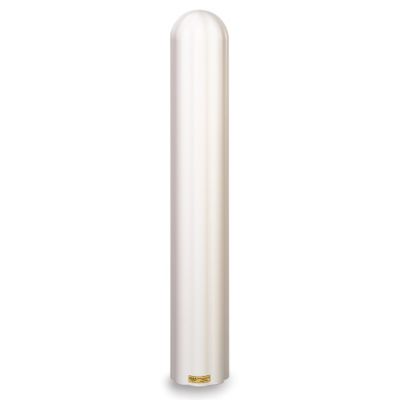 Eagle Poly Bollard Sleeve   Ribbed   Fits Bollard Dia. 6   White   White