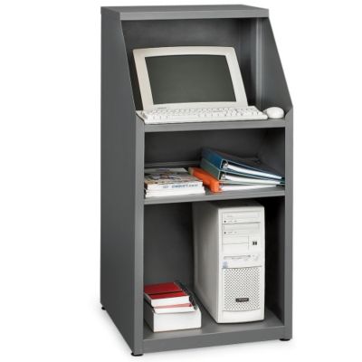 Relius Solutions Compact Computer Workstation   23X23x50   Stationary   Dark Gray   Dark Gray  (G4923 GRAY)