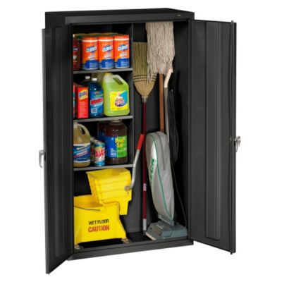 Tennsco Janitorial Cabinet   36Wx18Dx66H   Black   Black