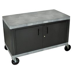 Luxor Industrial Storage Cart   48Wx24D Shelf   Gray/Black   Gray/Black  (HEW385C G)