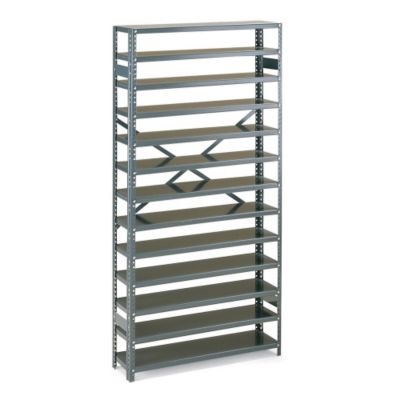 Steel Shelving Without Bins   36X12x75   Gray