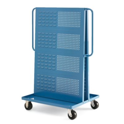 Relius Solutions Louvered Panel And Bott Acceptable Trucks   36Wx30Dx62H   Half Louvered, Half Bott Acceptable Panels On Each Side   Blue   Blue  (F89549CHB)
