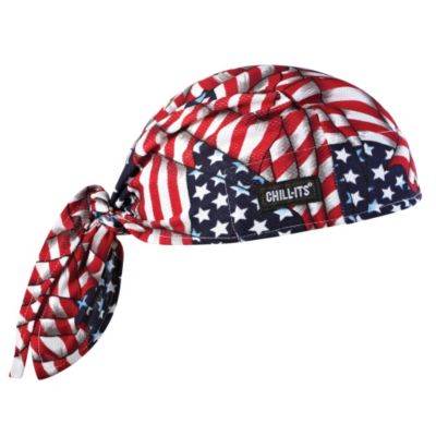 Ergodyne Chill Its High Performance Dew Rag   Stars And Stripes   Lot of 6