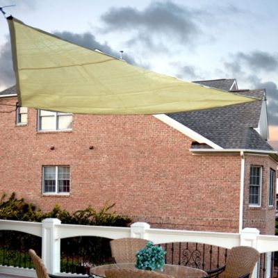 King Canopy Sunshade Sail Canopy   16 Triangular   Yellow   16 triangle