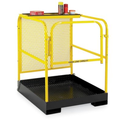 Relius Solutions Industrial Work Platforms With Locking Gate   36X36   Yellow/Black