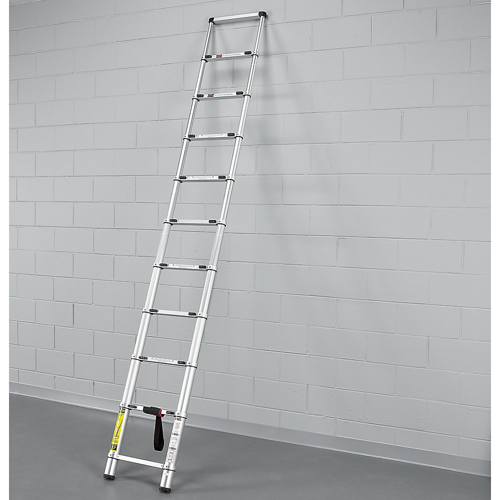 Vestil Telescoping Aluminum Ladder   12 Steps