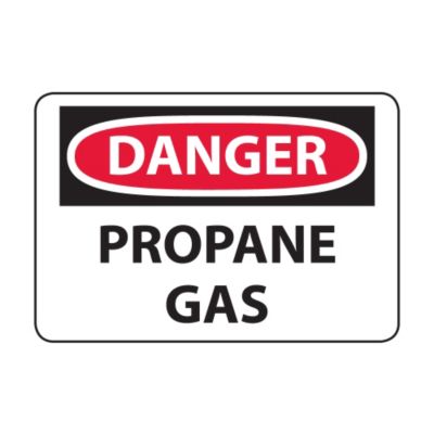 Osha Compliance Danger Sign   Danger (Propane Gas)   Self Stick Vinyl