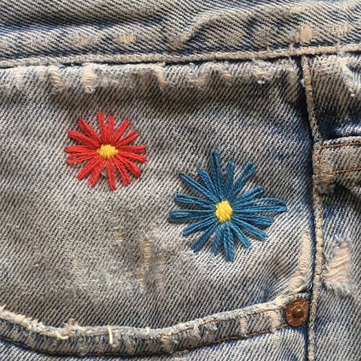 How to Make Hand-Embroidered flowers | Off The Cuff