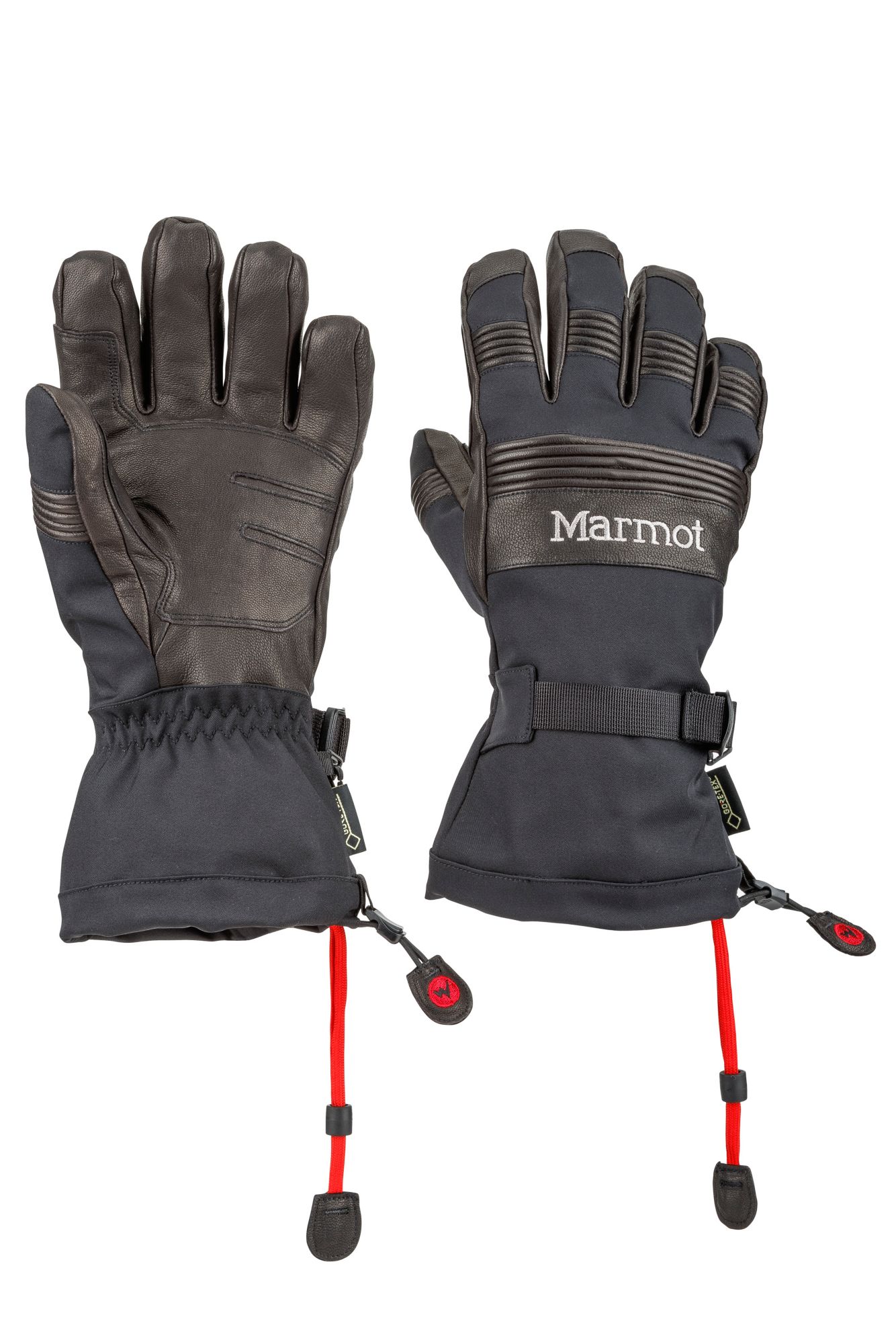 black ski gloves