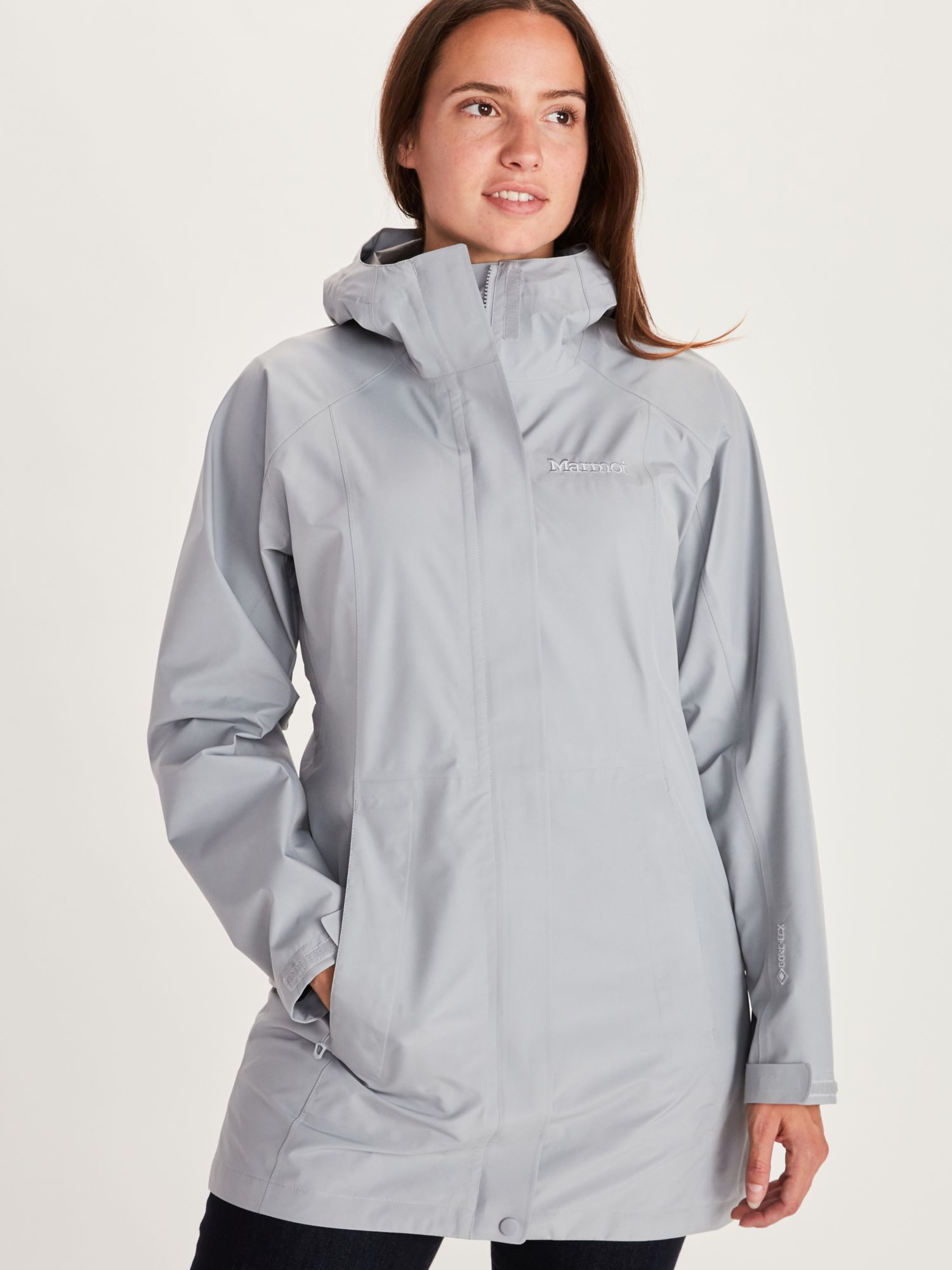 womens grey rain jacket