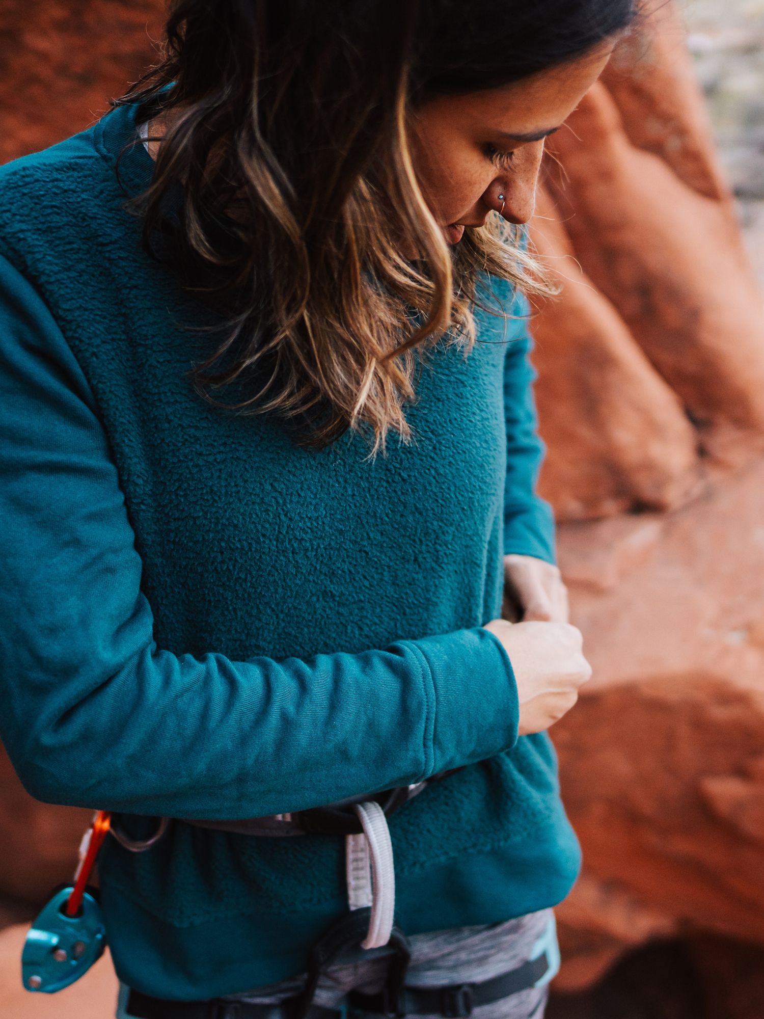 sherpa crew neck sweatshirt