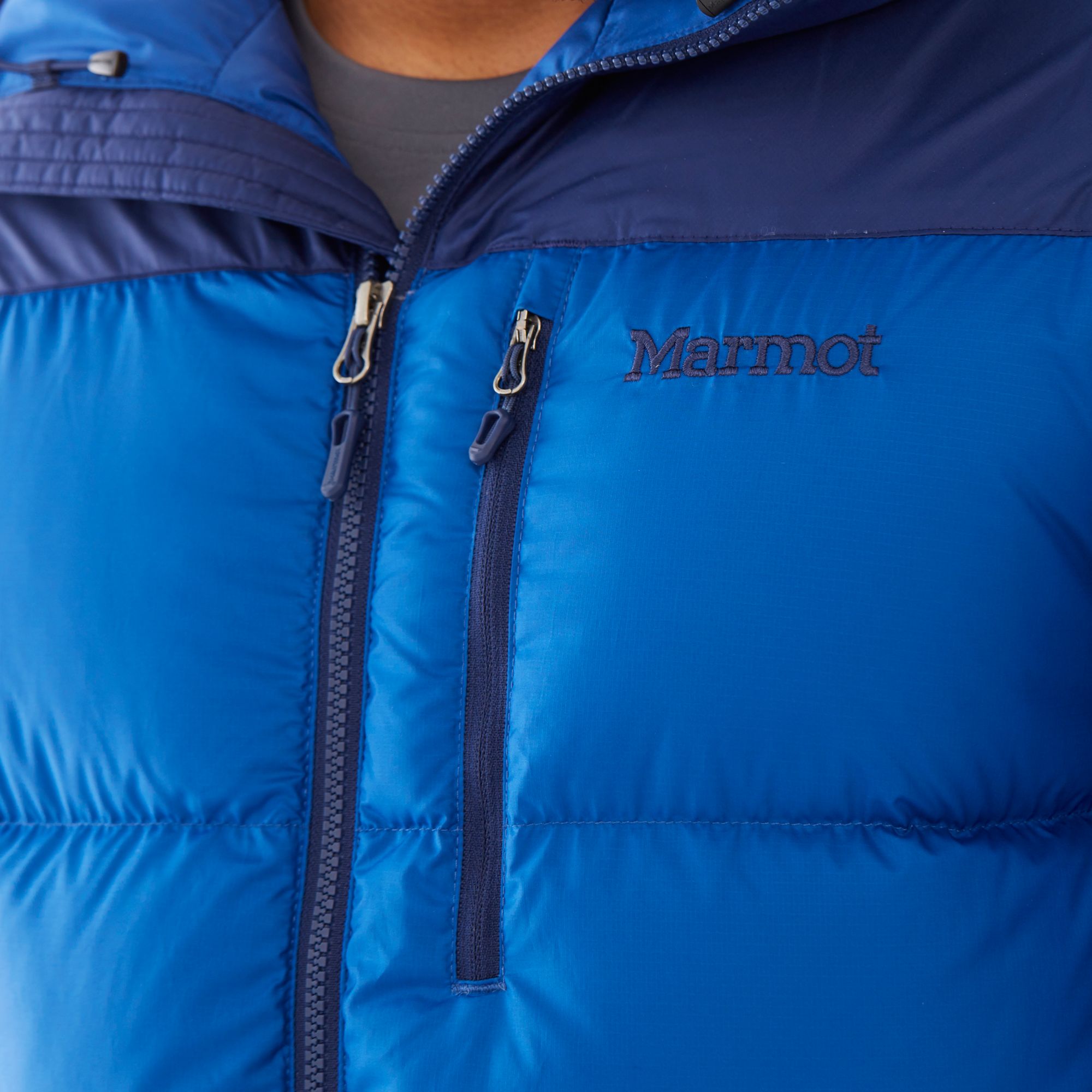 marmot men's guides down hooded jacket