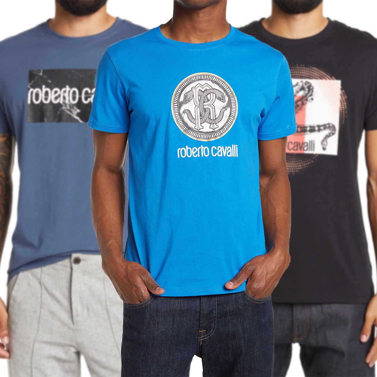 Designer Tees for Him ft. Roberto Cavalli Up to 70% Off