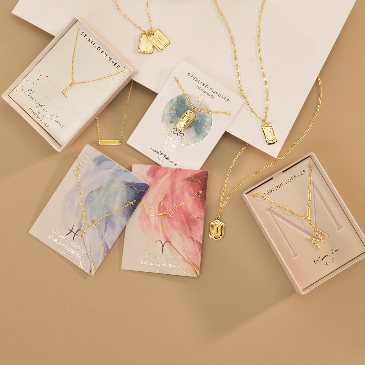 Jewelry for Mom Feat. Zodiac & Initial Pendants