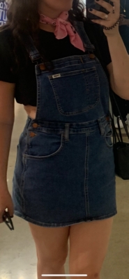 Jean overall hotsell skirt review