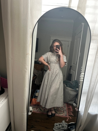 Tobie Button-Front Pleated Midi Shirt Dress | Nuuly