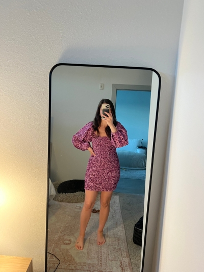 knee length dresses for ladies FREE PEOPLE Floral SMOCK IT TO ME Mini Dress