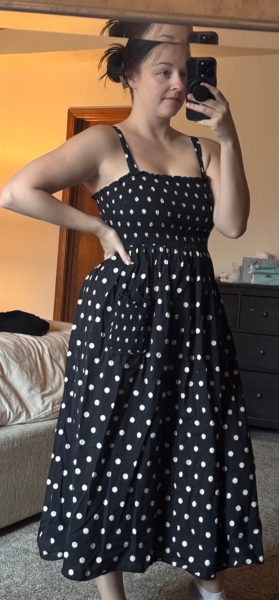 Smocked A-Line Midi Dress | Nuuly