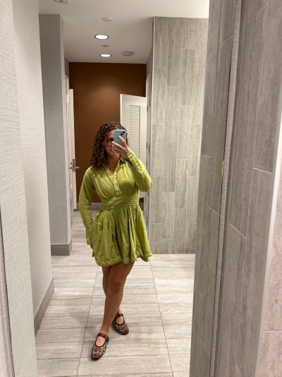 Long-Sleeve Mini Shirt Dress | Nuuly