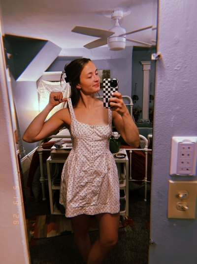 astrid mini dress free people Free People - Astrid Oxford Mini Dress