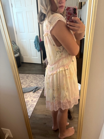 satin mini wrap dress Dress Forum Floral Satin Mini Wrap Dress large