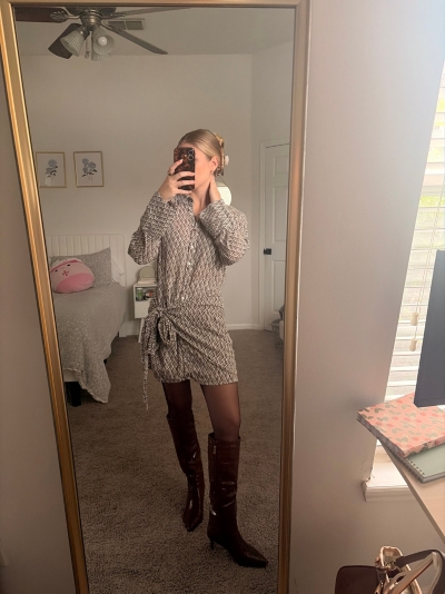 free people rillo shirt dress Free People Rillo Shirtdress Brown Beach Womens XS Button Up Tie Long Sleeve