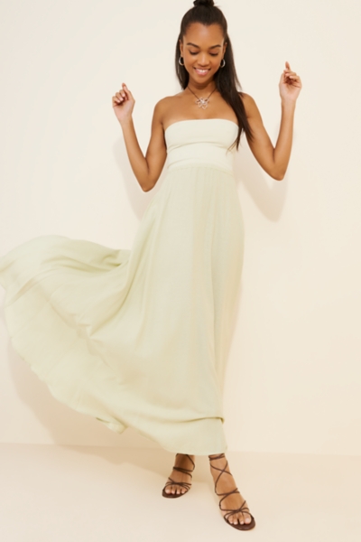 maxi dress with bow straps Petal and Pup Women's Betina Bow Front Maxi Dress