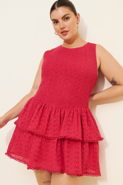 strapless open back dress Mallorie Halter Mini Dress Red main image 1