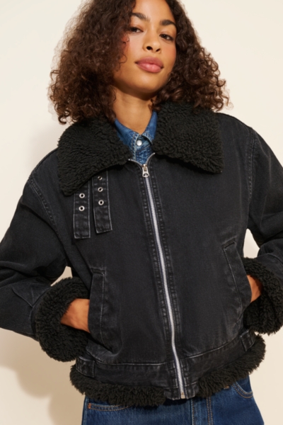 ジャケット・アウター ARULLE v-collar denim jacket Denim Aviator Jacket | Nuuly