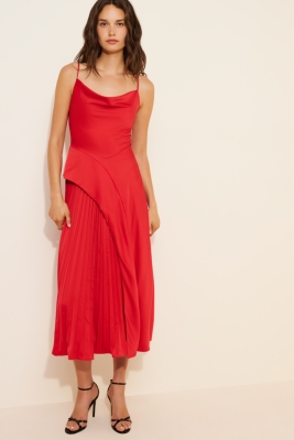 Raisa Pleated Side Maxi Dress