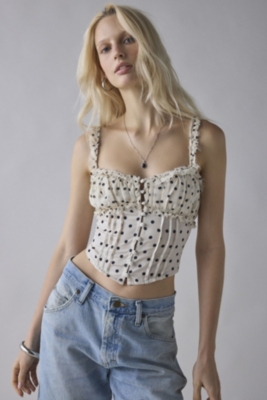 Claudia Ruffle-Trim Cropped Corset Top | Nuuly