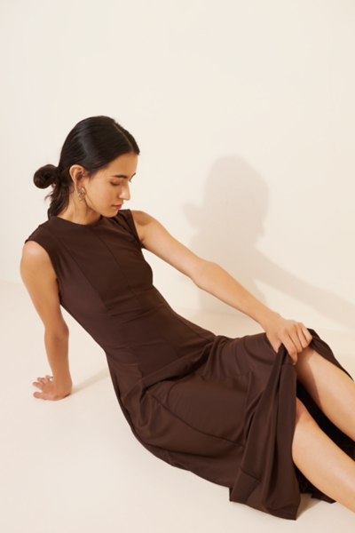 hill house brown dress The Mila resistant fabric Moroccan Prom Dress Color: Yellow Size:AU 12 (US 8)