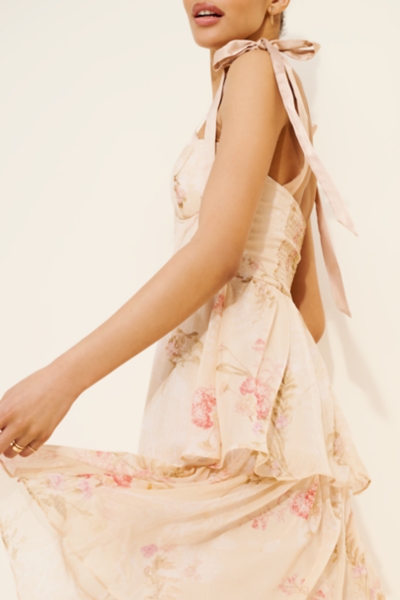 Tiered Floral Corset Maxi Dress | Nuuly