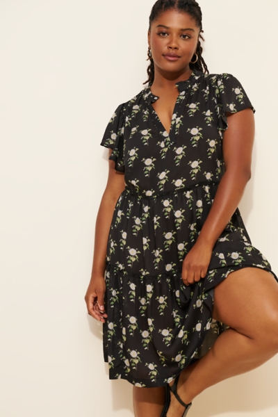 knee length dresses for ladies Adrina Ruffle Mini Dress main image 0
