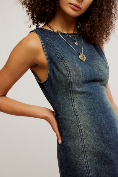 white christmas dresses Free People Atlas Denim Mini Dress main image 1