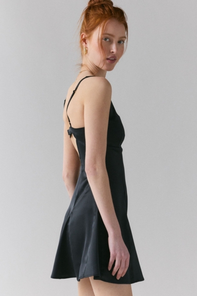 slim fit dress slacks Scoop Neck, Open Back, Asymmetric Hem With Slit Detail Fit And Flare M –  John Paul Ataker main image 1