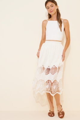 【COLOR iN ID】Lace layered skirt Tiered Lace Skirt