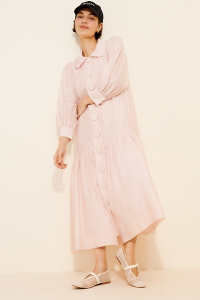 kpop long dress Korea Tulle A Line Long Prom Dress Puff Sleeve V Neck Floor Length Par   TANYA BRIDAL