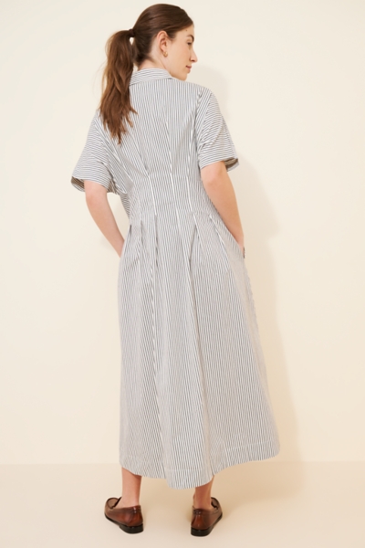 maternity shirt dress Maternity Tobie Button-Front Pleated Shirt Dress