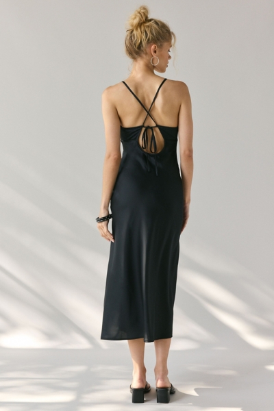 off the shoulder black satin dress Ladivne CD0186 Off-Shoulder Embroidered Corset Gown with Thigh Slit XS / Black