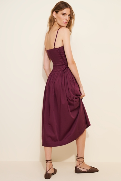 white christmas dresses Arc Shirt Dress in Forest Green Cotton Sateen – The Array