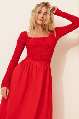 Rose Embroidered Macaw Maxi Dress