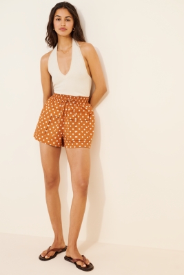 High-Rise Polka Dot Shorts