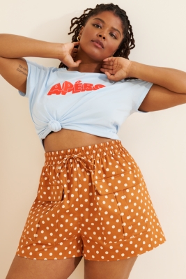 High-Rise Polka Dot Shorts