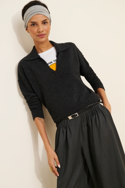 Eloura Cashmere Henley Sweater | Nuuly