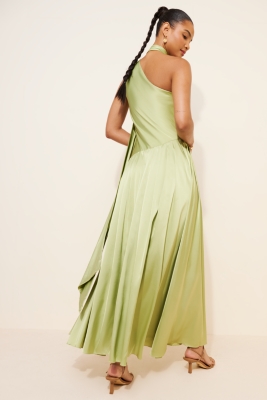 One-Shoulder Scarf Maxi Dress