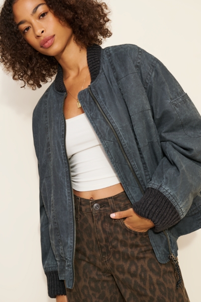 Jax Washed Bomber | Nuuly