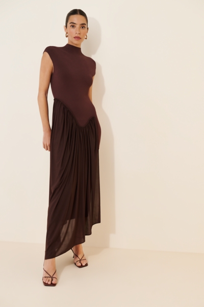et ochs francis knit combo midi dress Asymmetric knit